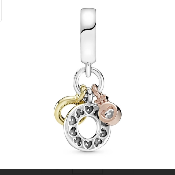 Pandora Triple Monogram & Logo CZ Dangle Ch - Picture 10 of 10